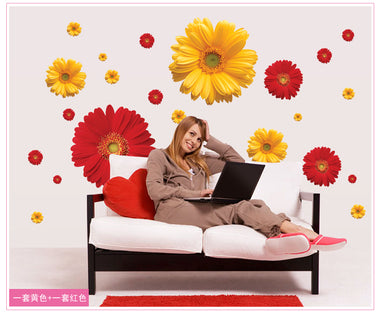 Daisy Flower Living Room Decal