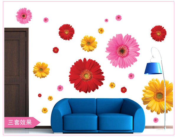 Daisy Flower Living Room Decal