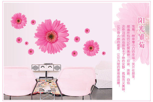 Daisy Flower Living Room Decal