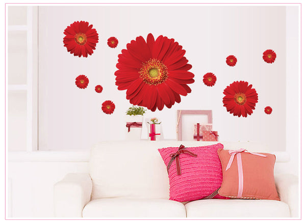 Daisy Flower Living Room Decal
