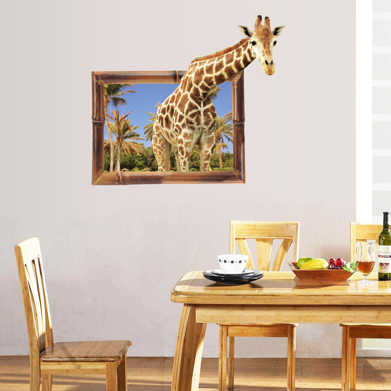 3D Giraffe Animal Wall Sticker