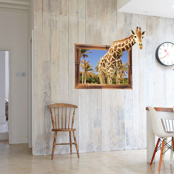 3D Giraffe Animal Wall Sticker