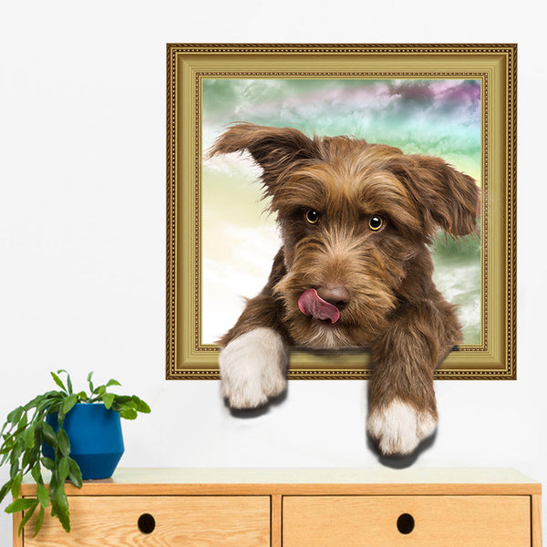 Puppy On Music Wall Sticker