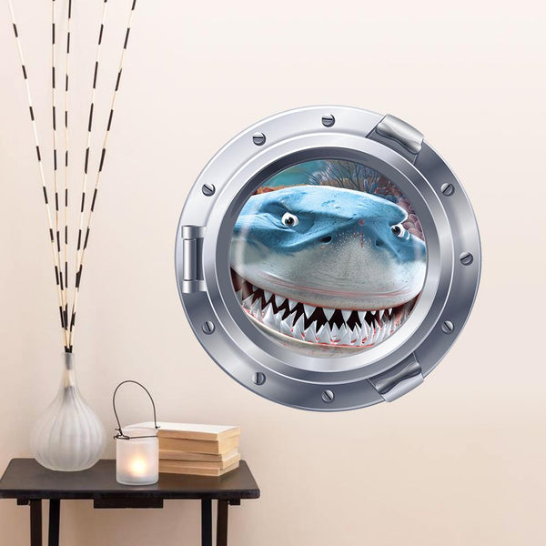 Ocean View Staring Shark Wall Art