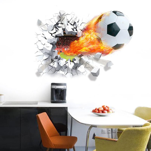 Firing Football Through Wall Sticker