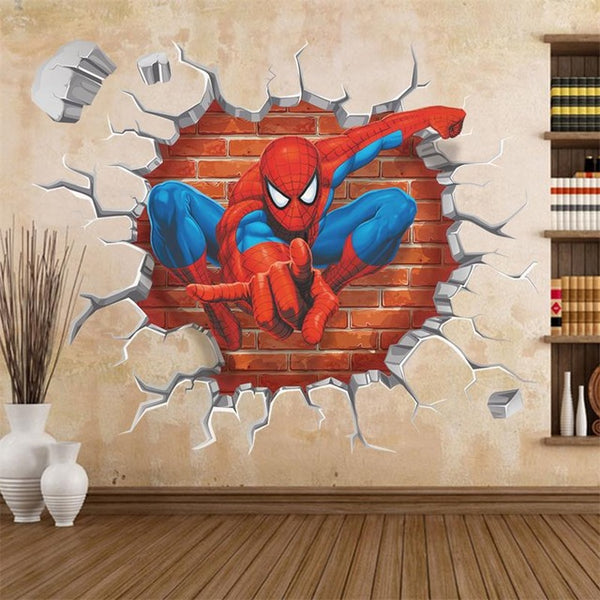 Spiderman Cartoon Movie Wall Art