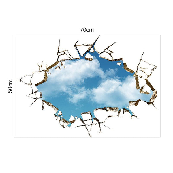 Window Hole blue Sky Wall Decal