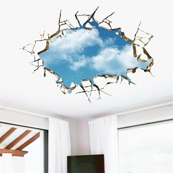 Window Hole blue Sky Wall Decal